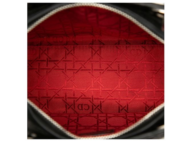 Lady Dior in agnello cannage nero misura Medium - vista 4
