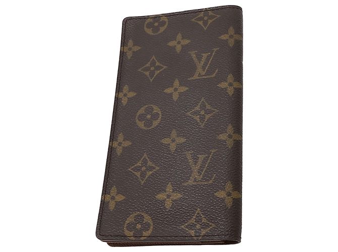 Cartera Louis Vuitton Brown Monogram Porte Valeurs Castaño - vista 2