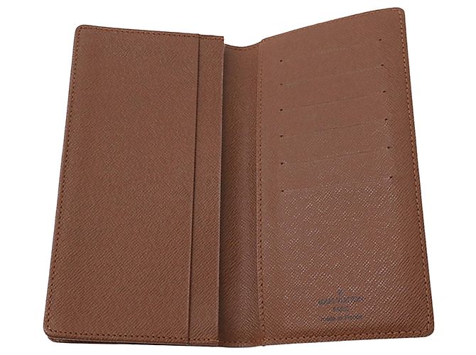 Cartera Louis Vuitton Brown Monogram Porte Valeurs Castaño - vista 3