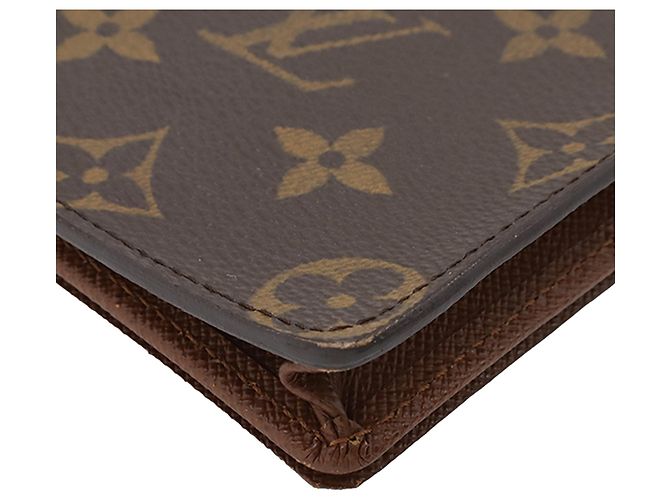 Cartera Louis Vuitton Brown Monogram Porte Valeurs Castaño - vista 5