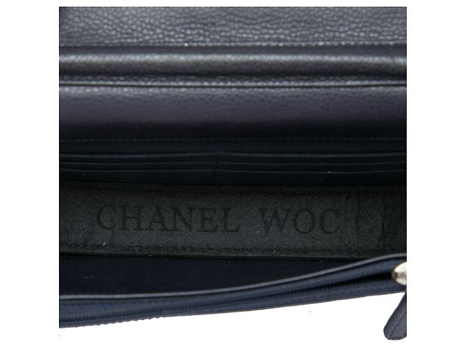 Wallet On Chain Cartera con cadena Chanel Black CC en Caviar acolchado Negro - vista 4