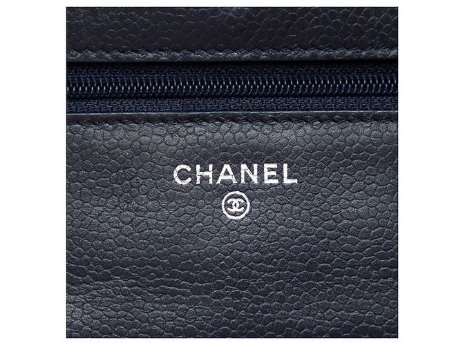 Wallet On Chain Cartera con cadena Chanel Black CC en Caviar acolchado Negro - vista 5