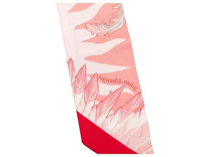 Hermès Pink Cheval Phoenix Seidentuch Twilly - Ansicht 2