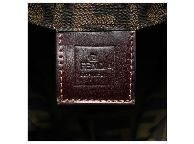 Borsa da viaggio Fendi Roma 1925 in tela Zucca marrone - vista 5