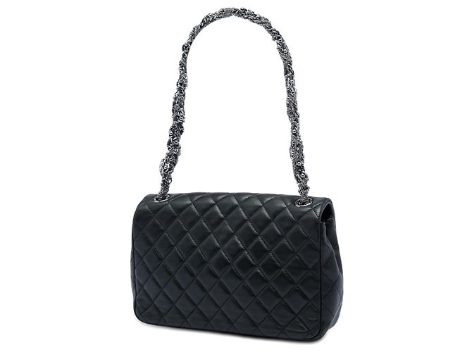 Chanel Black Medium Quilted Lambskin Westminster Pearl Flap Nero - vista 2