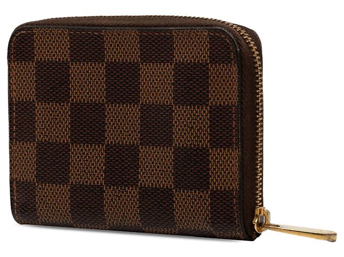 Monedero Zippy Damier Ebene marrón Louis Vuitton Castaño - vista 2