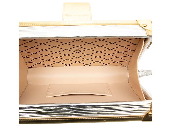 Louis Vuitton Epi Silver Petite Malle Argento - vista 4
