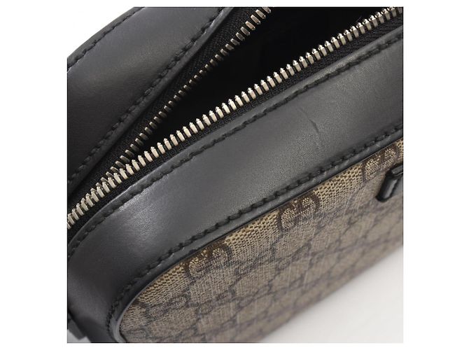 Borsa a tracolla Gucci GG Supreme Nero Beige - vista 5