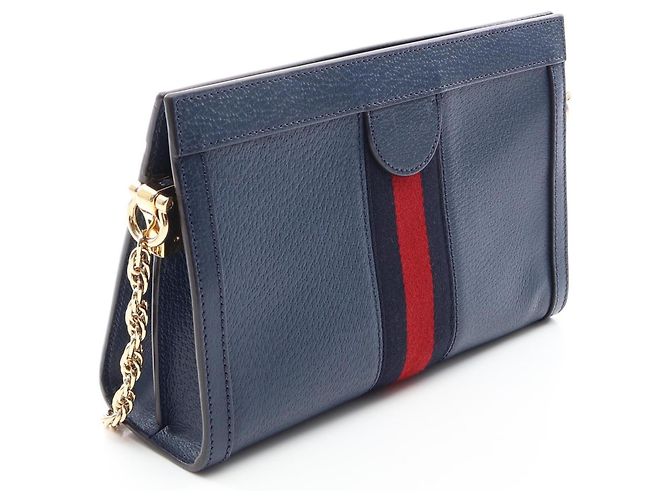 Borsa Gucci Ophidia Small Sherry Line Blu navy - vista 2