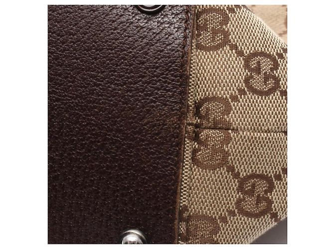 Borsa Tote Gucci GG Canvas Marrone Beige - vista 10