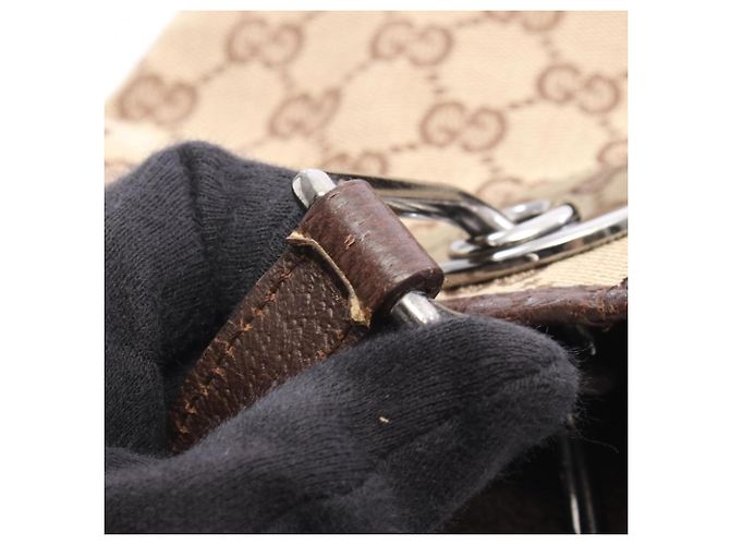 Borsa Tote Gucci GG Canvas Marrone Beige - vista 8