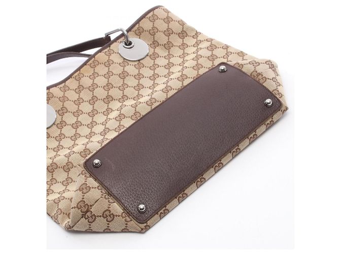 Borsa Tote Gucci GG Canvas Marrone Beige - vista 9