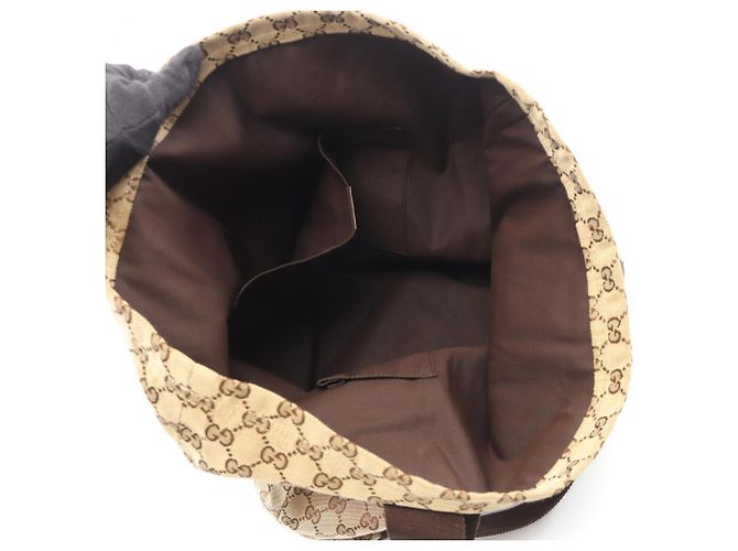 Borsa Tote Gucci GG Canvas Marrone Beige - vista 3