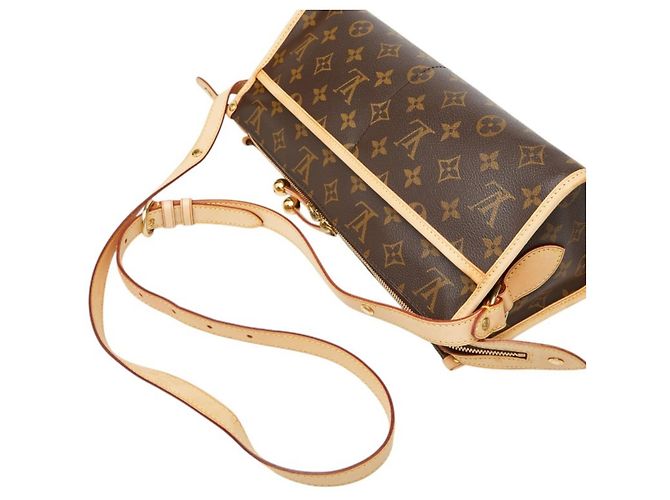 Borsa a tracolla lunga Louis Vuitton Monogram Popincourt Marrone - vista 4