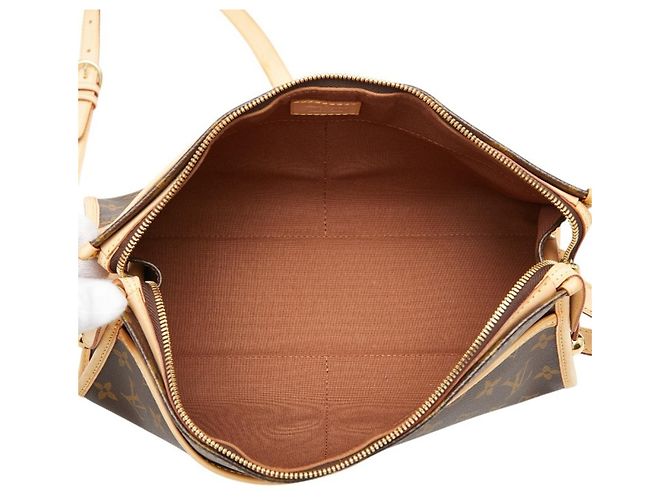 Borsa a tracolla lunga Louis Vuitton Monogram Popincourt Marrone - vista 9