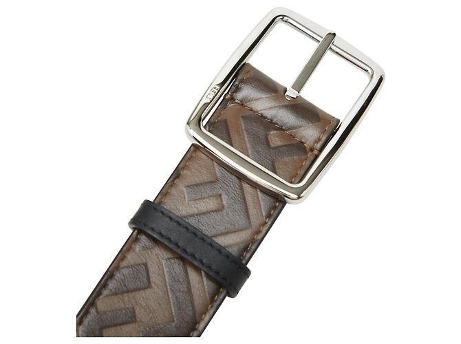 Fendi Zucca FF Logo Gürtel Plain Braun - Ansicht 6