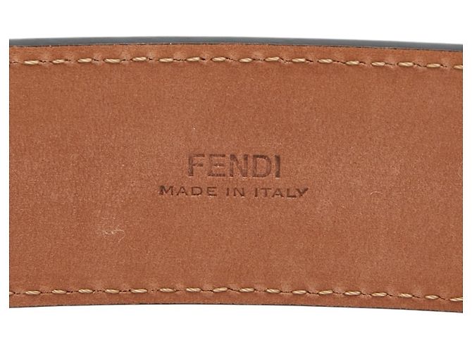 Fendi Zucca FF Logo Gürtel Plain Braun - Ansicht 9