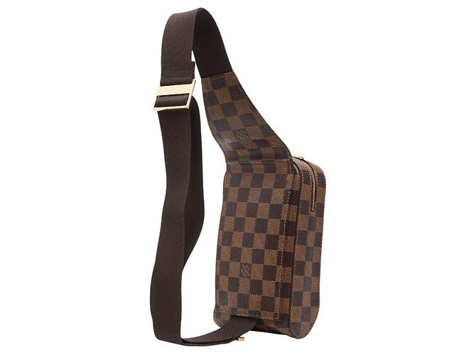 Borsa a tracolla Louis Vuitton Damier Geronimos Marrone - vista 2