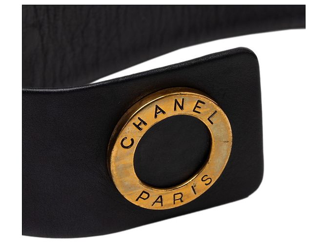 Chanel Coco Mark Kettenbuckel Gürtel Schwarz Golden - Ansicht 4