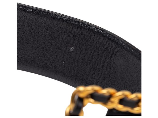 Chanel Coco Mark Kettenbuckel Gürtel Schwarz Golden - Ansicht 5