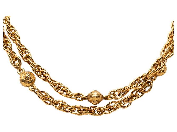 Collana con lunga catena vintage Chanel D'oro - vista 2