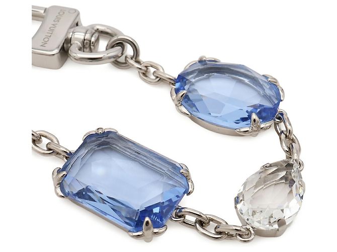 Portachiavi Louis Vuitton Marrone Argento Blu - vista 4