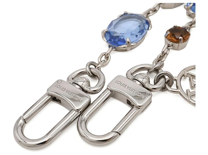 Portachiavi Louis Vuitton Marrone Argento Blu - vista 5