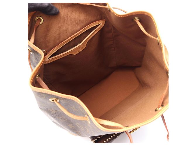 Zaino/Borsa Louis Vuitton Montsouris GM Monogram Marrone - vista 3