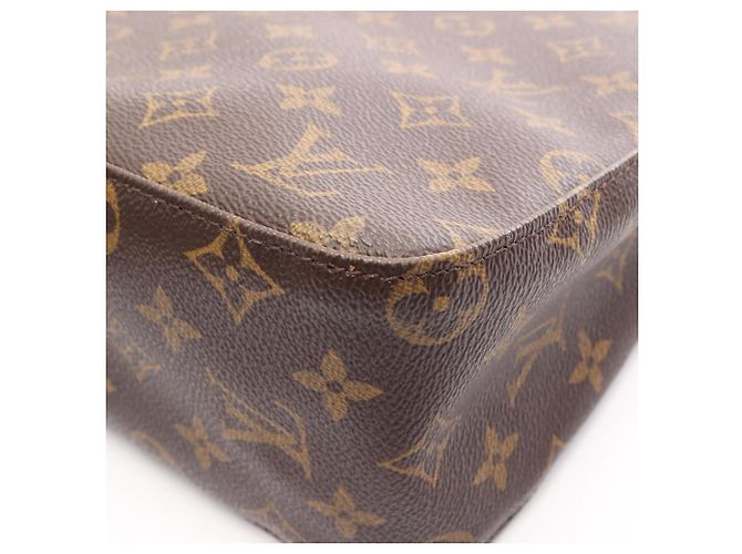 Borsa a Spalla Louis Vuitton Looping MM Monogram Marrone - vista 7
