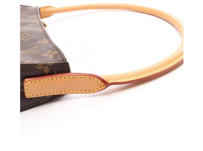 Borsa a Spalla Louis Vuitton Looping MM Monogram Marrone - vista 9