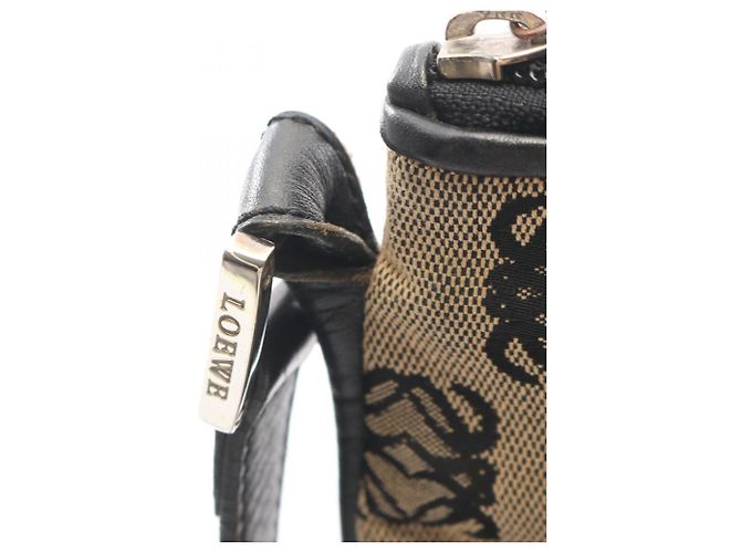 Borsa a Spalla Loewe Anagram Nero Beige - vista 6