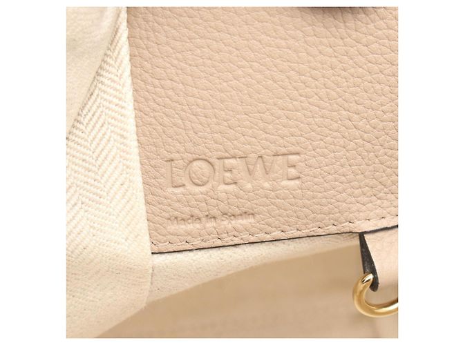 Borsa a mano in pelle Loewe Hammock Small Beige - vista 4