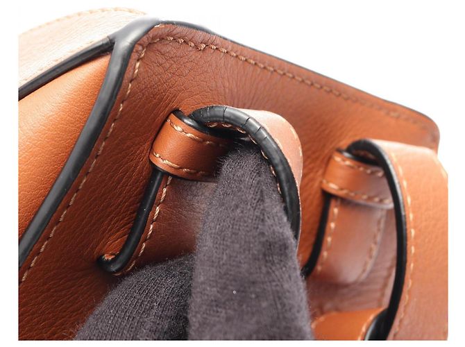 Borsa Hammock Loewe - Borsa a mano compatta in pelle Marrone - vista 11