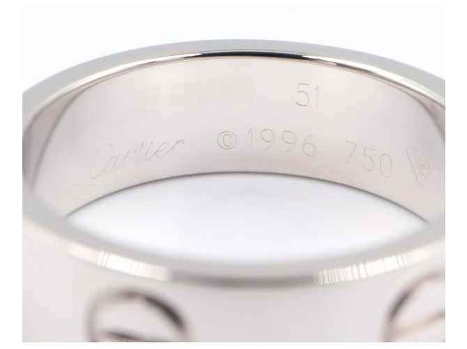 Cartier Love Ring aus 18K Weißgold Silber - Ansicht 3