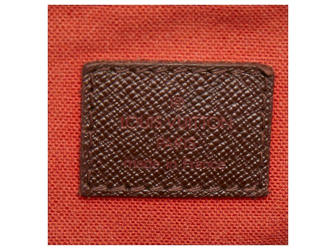 Borsa a Spalla Louis Vuitton Damier Belem MM Marrone - vista 10