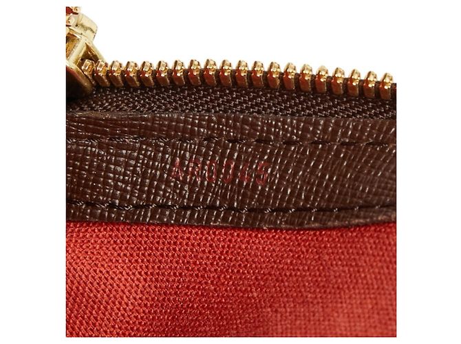 Borsa a Spalla Louis Vuitton Damier Belem MM Marrone - vista 11