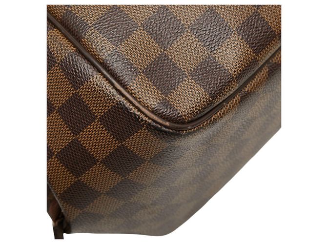 Borsa a Spalla Louis Vuitton Damier Belem MM Marrone - vista 7
