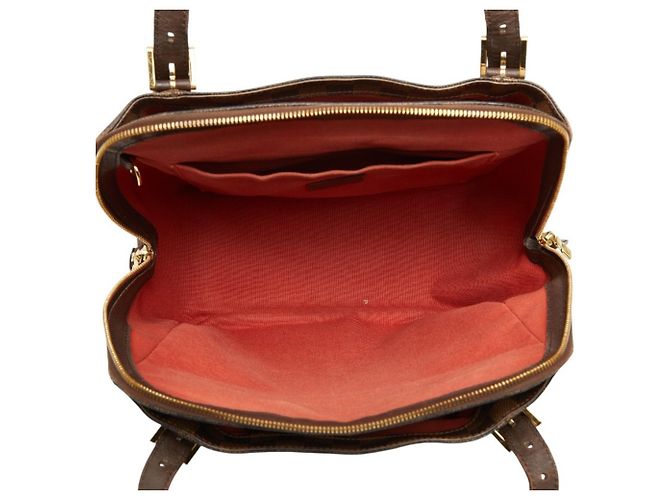 Borsa a Spalla Louis Vuitton Damier Belem MM Marrone - vista 9