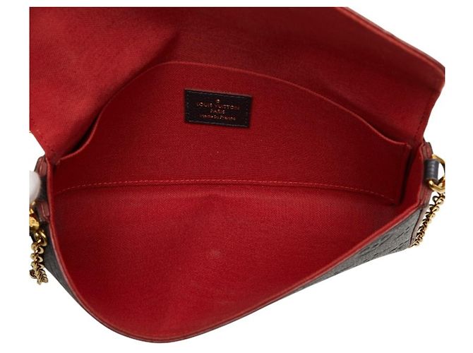 Louis Vuitton Monogram Empreinte Pochette Felicie Rosso Blu navy - vista 11