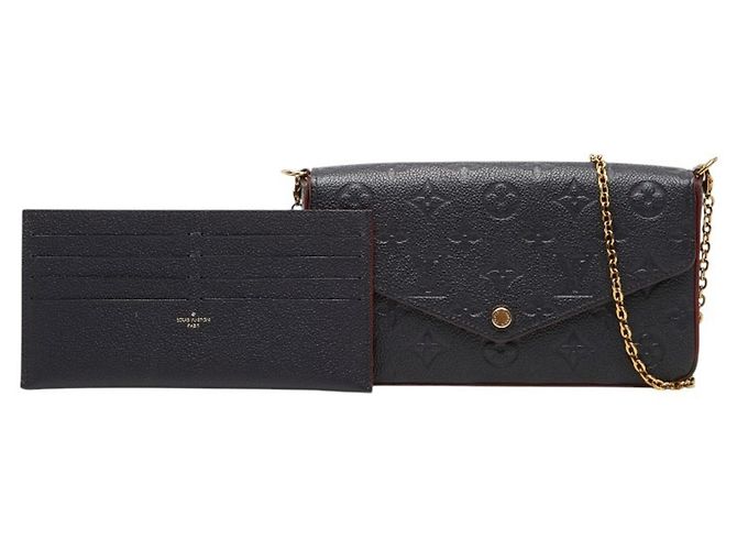 Louis Vuitton Monogram Empreinte Pochette Felicie Rosso Blu navy - vista 14