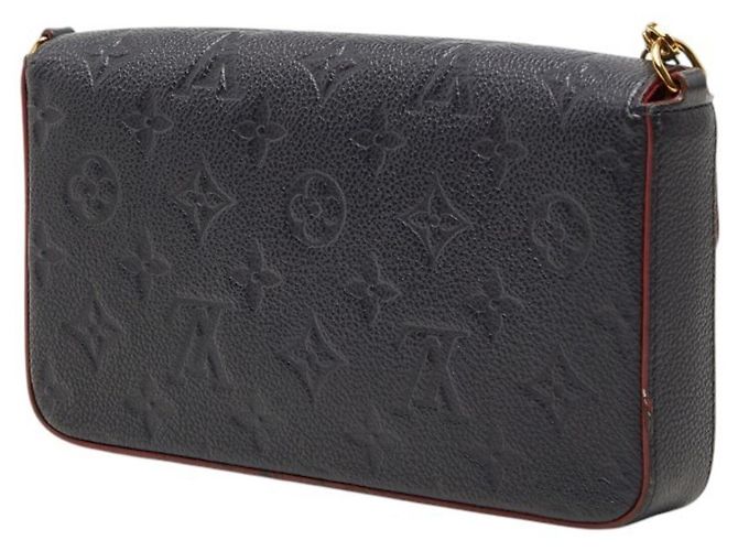 Louis Vuitton Monogram Empreinte Pochette Felicie Rosso Blu navy - vista 2