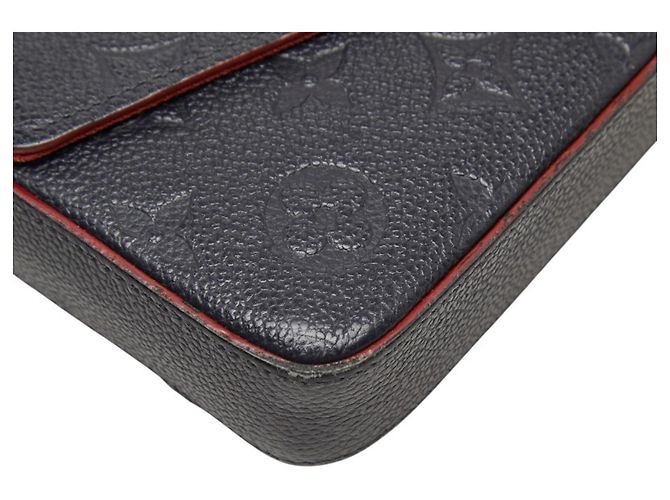 Louis Vuitton Monogram Empreinte Pochette Felicie Rosso Blu navy - vista 5