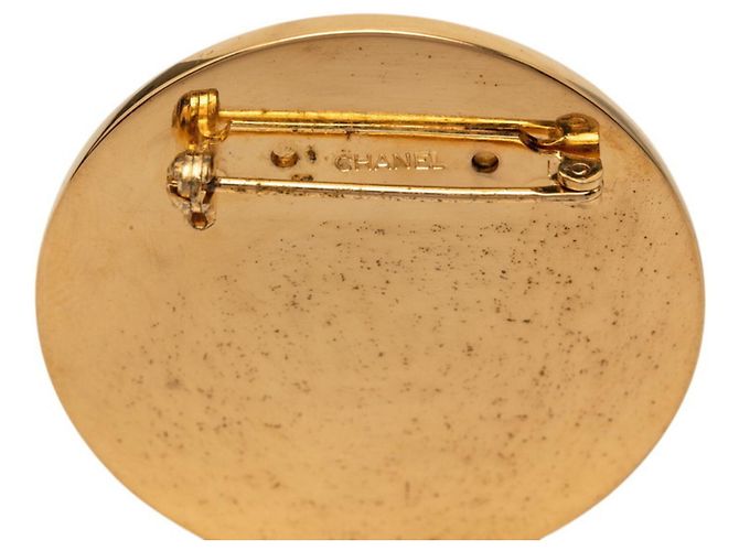 Cambon Chanel Coco Mark Brosche Rot Golden - Ansicht 3