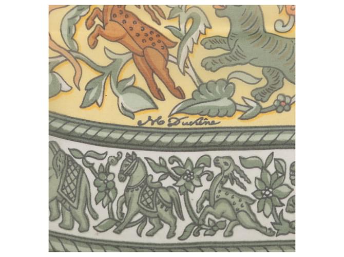 Hermès Hermes Carre 140 CHASSE EN INDE Sciarpa Multicolore Giallo - vista 5