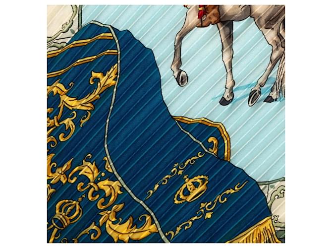 Hermès Sciarpa Hermes Pleated Carre Multicolore - vista 4
