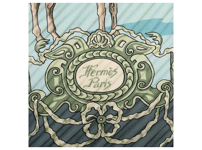 Hermès Sciarpa Hermes Pleated Carre Multicolore - vista 5
