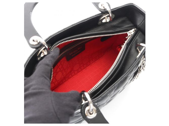 Christian Dior LADY DIOR Cannage Borsa 2-Way Nero - vista 3