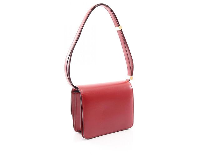 Céline Borsa a tracolla Celine Classic Box piccola in pelle rossa Rosso - vista 2