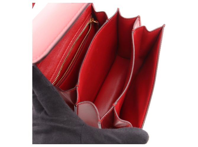 Céline Borsa a tracolla Celine Classic Box piccola in pelle rossa Rosso - vista 3