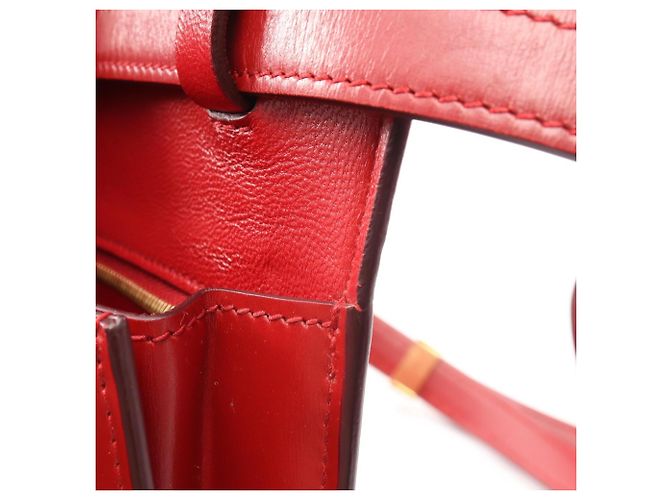 Céline Borsa a tracolla Celine Classic Box piccola in pelle rossa Rosso - vista 5